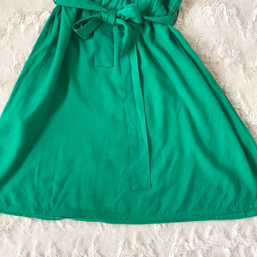 Green One Shoulder Ruffle Dress - Picture 5 of 6